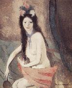 Marie Laurencin The naked woman holding a piece of mirror oil painting on canvas